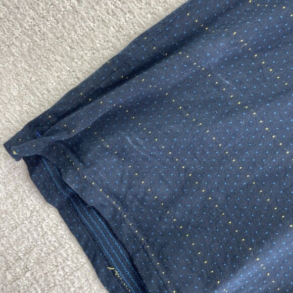 Larsson & Co Stockholm Men’s Polo Shirt Size M Blue / Yellow Polka Dot Collared - Picture 9 of 16